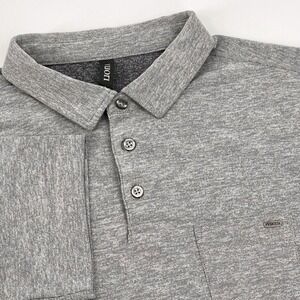 Vuori Ace Polo Shirt Mens Small Short Sleeve Heather Gray 4-Way Stretch Golf